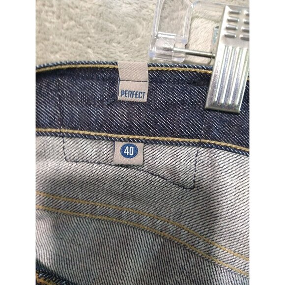 Citizens of Humanity Jeans 40x28 Blue Denim Perfect Relaxed Straight Dark Wash - Picture 9 of 12